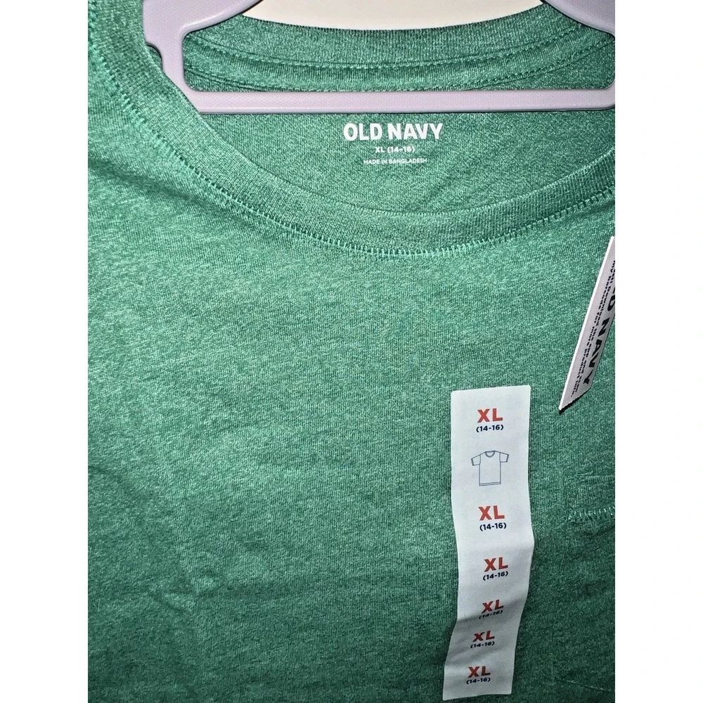 Old Navy Boys' Softest Short-Sleeve Pocket Tee In Green Size XL (14-16) NWT